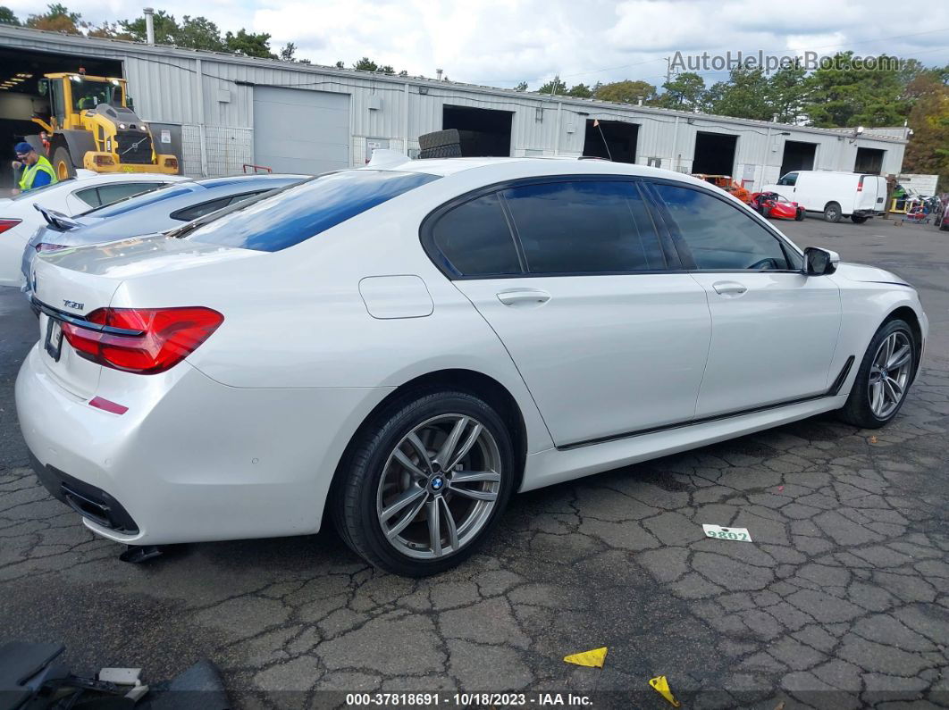 2019 Bmw 750i Xdrive White vin: WBA7F2C54KB239474