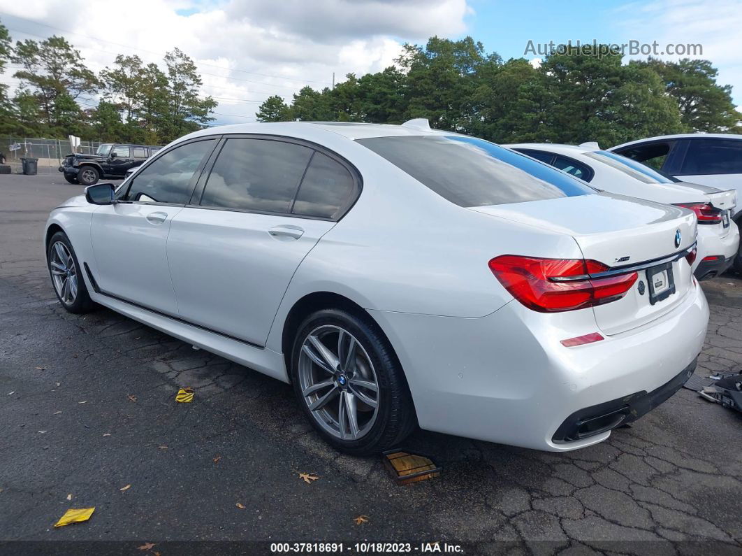 2019 Bmw 750i Xdrive White vin: WBA7F2C54KB239474