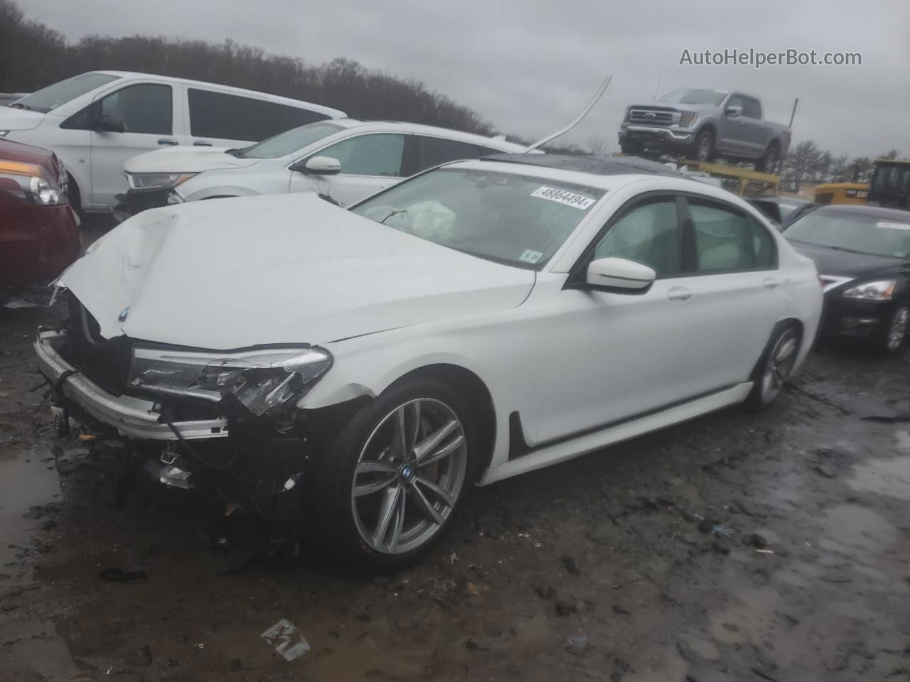 2019 Bmw 750 Xi White vin: WBA7F2C54KB240754