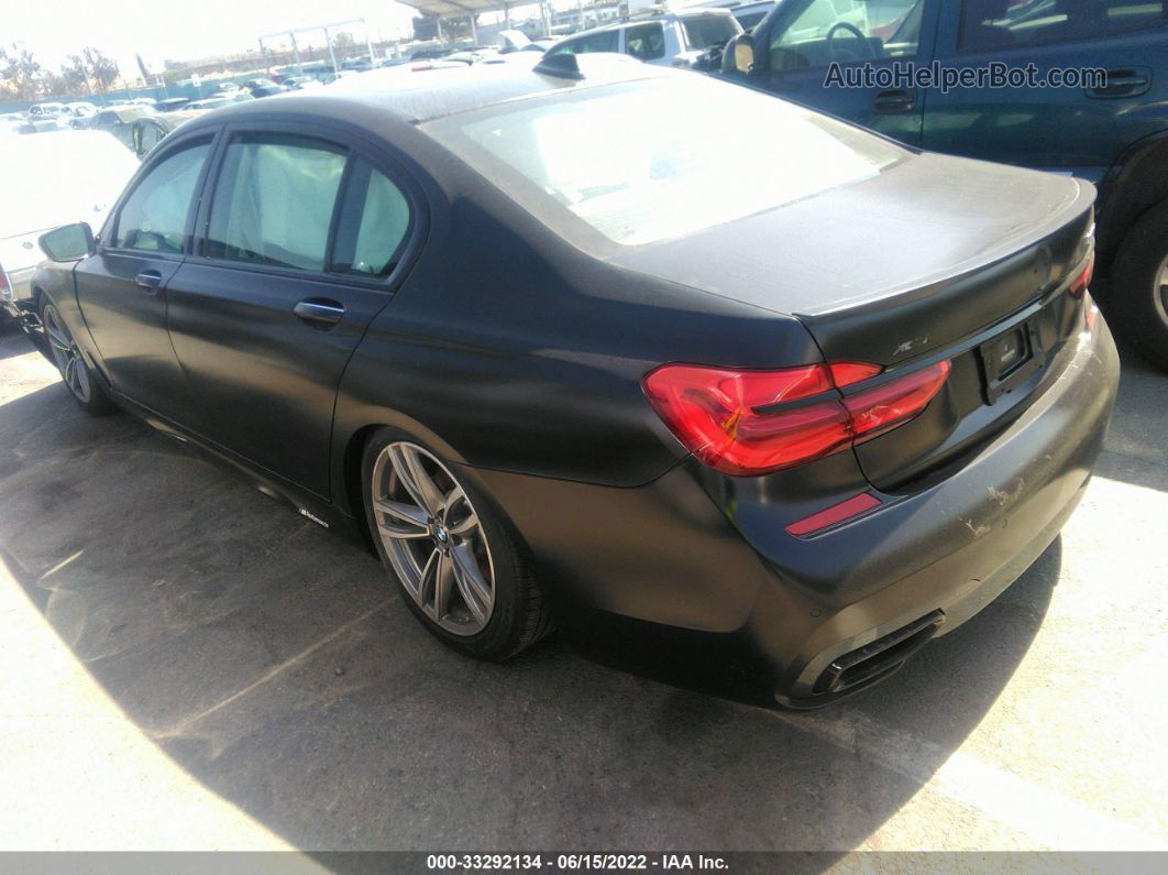 2019 Bmw 7 Series 750i Xdrive Black vin: WBA7F2C59KB239258