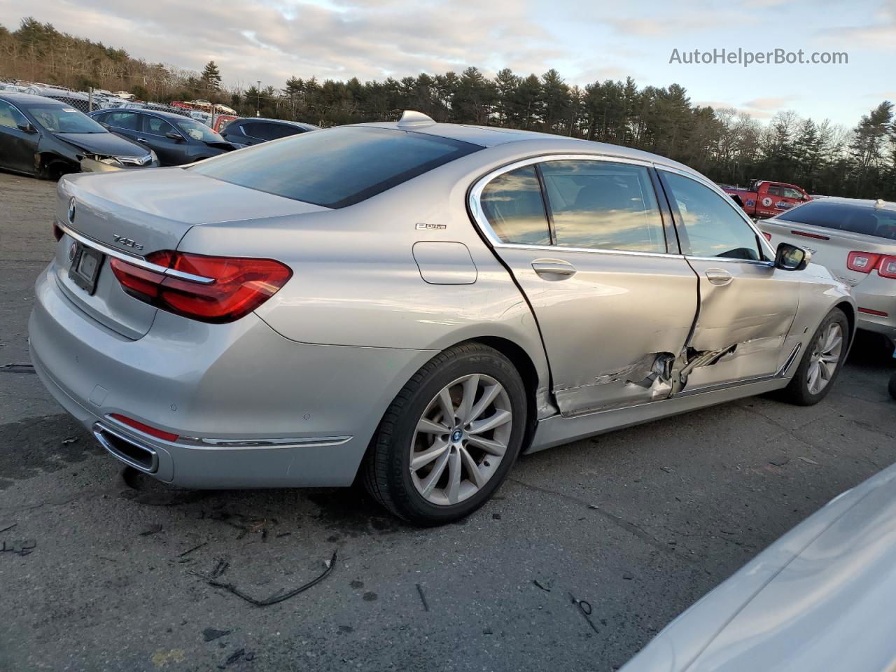 2019 Bmw 740 Xe Gray vin: WBA7J2C56KB440422