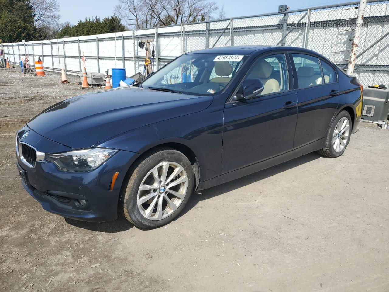 2017 Bmw 320 Xi Blue vin: WBA8A3C38HK692402