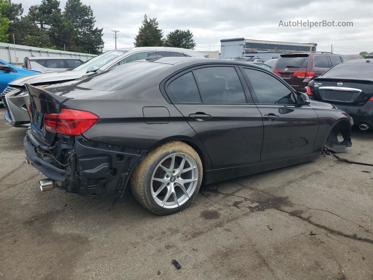 2016 Bmw 320 Xi Черный vin: WBA8A3C5XGK690876