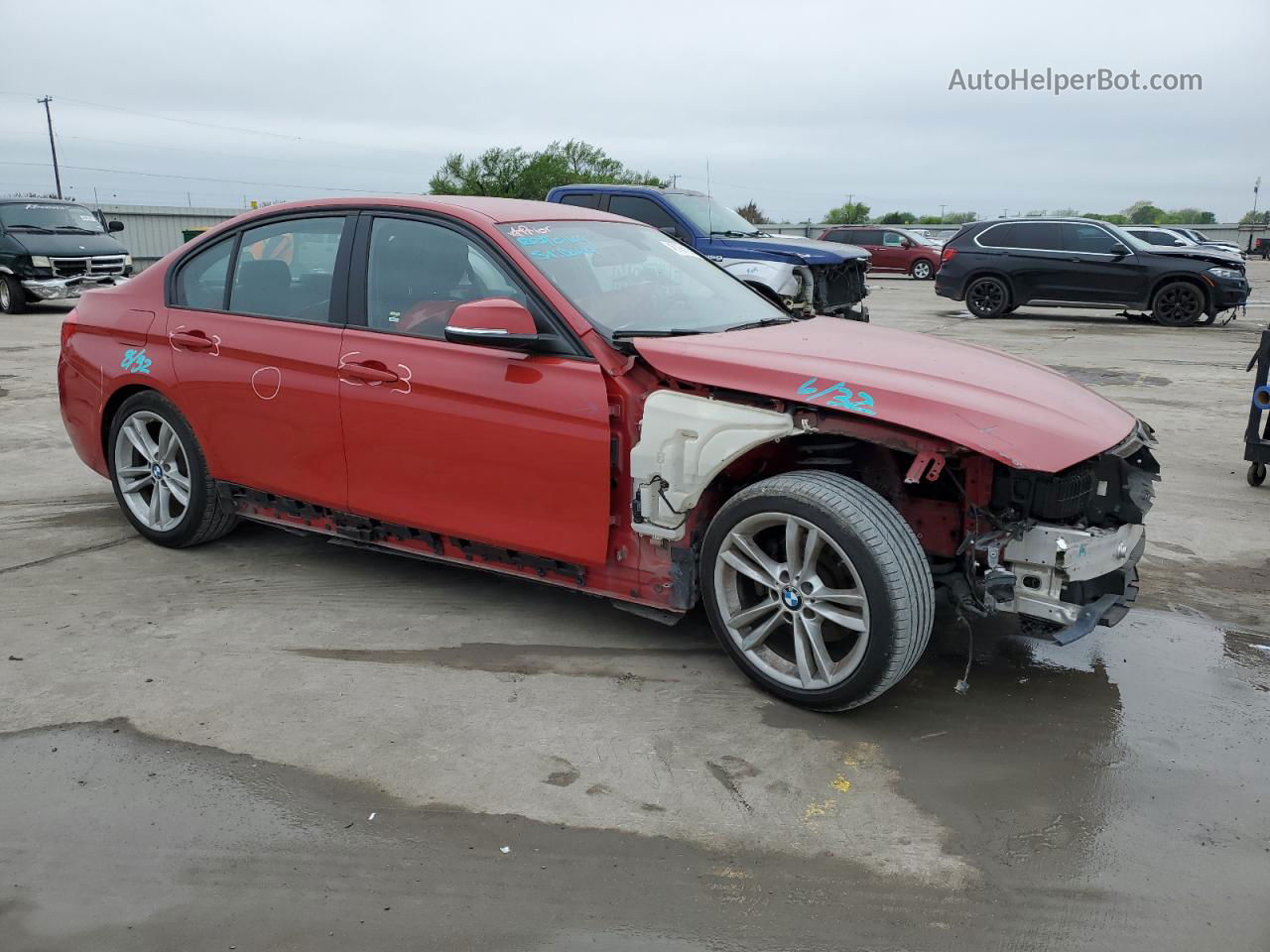 2016 Bmw 320 I Red vin: WBA8A9C50GK616790