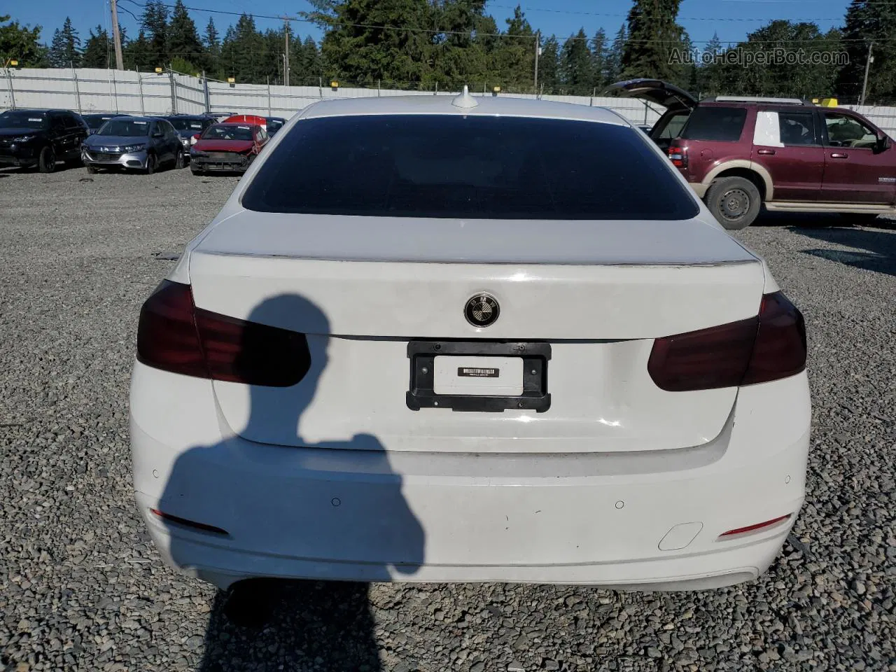 2016 Bmw 320 I White vin: WBA8A9C51GK619102