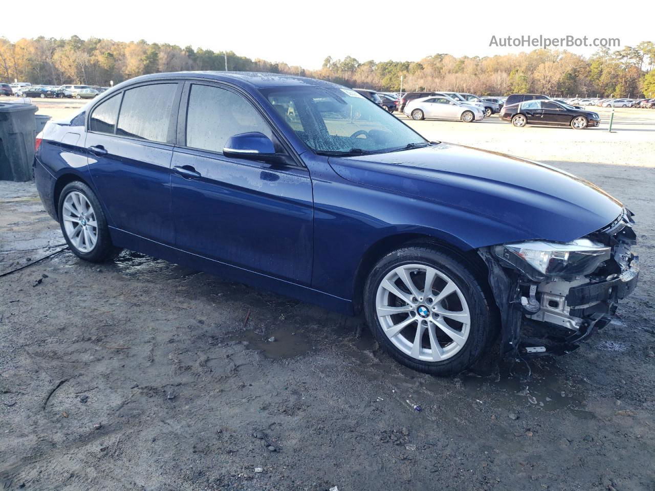 2016 Bmw 320 I Blue vin: WBA8A9C53GK616704