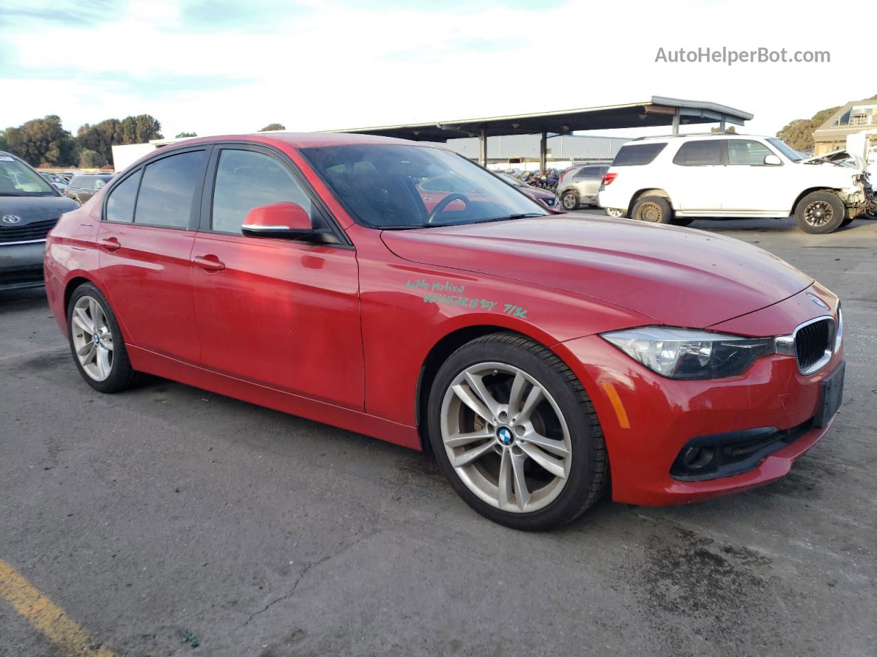 2016 Bmw 320 I Red vin: WBA8A9C56GK616339