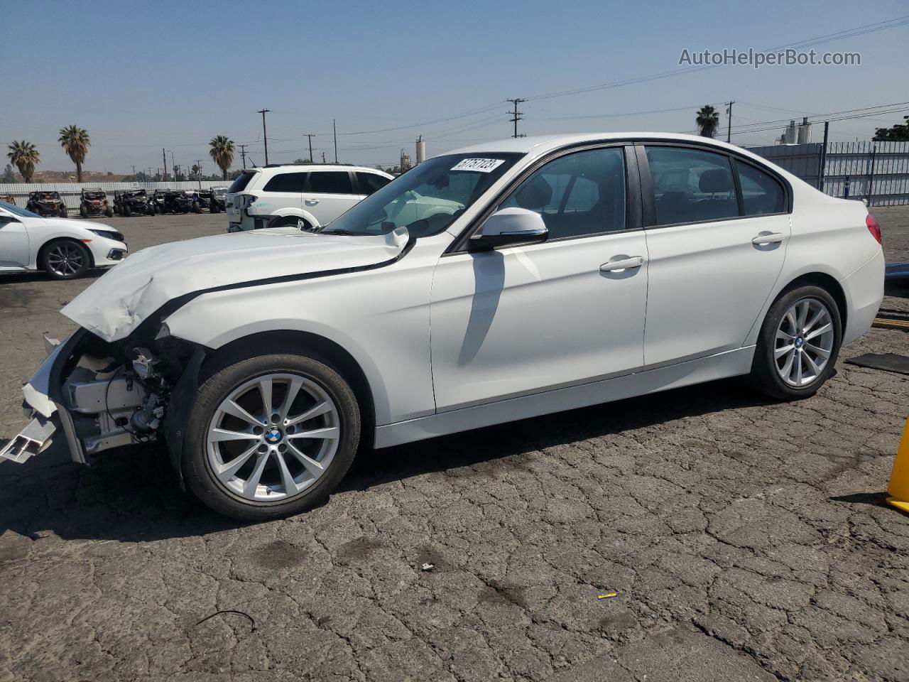 2016 Bmw 320 I White vin: WBA8A9C56GK617233