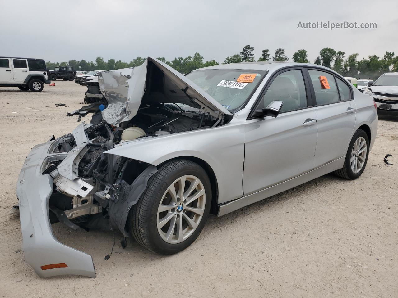 2016 Bmw 320 I Silver vin: WBA8A9C56GK618981