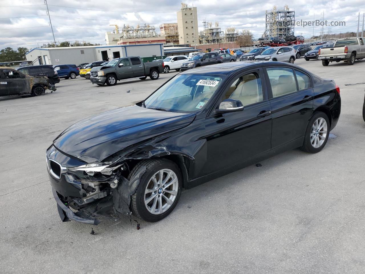 2016 Bmw 320 I Black vin: WBA8A9C58GK617038