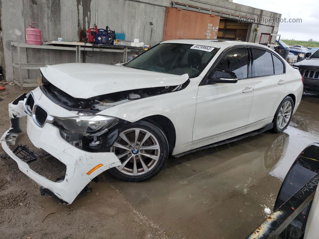 2017 Bmw 320 I White vin: WBA8A9C58HK620359