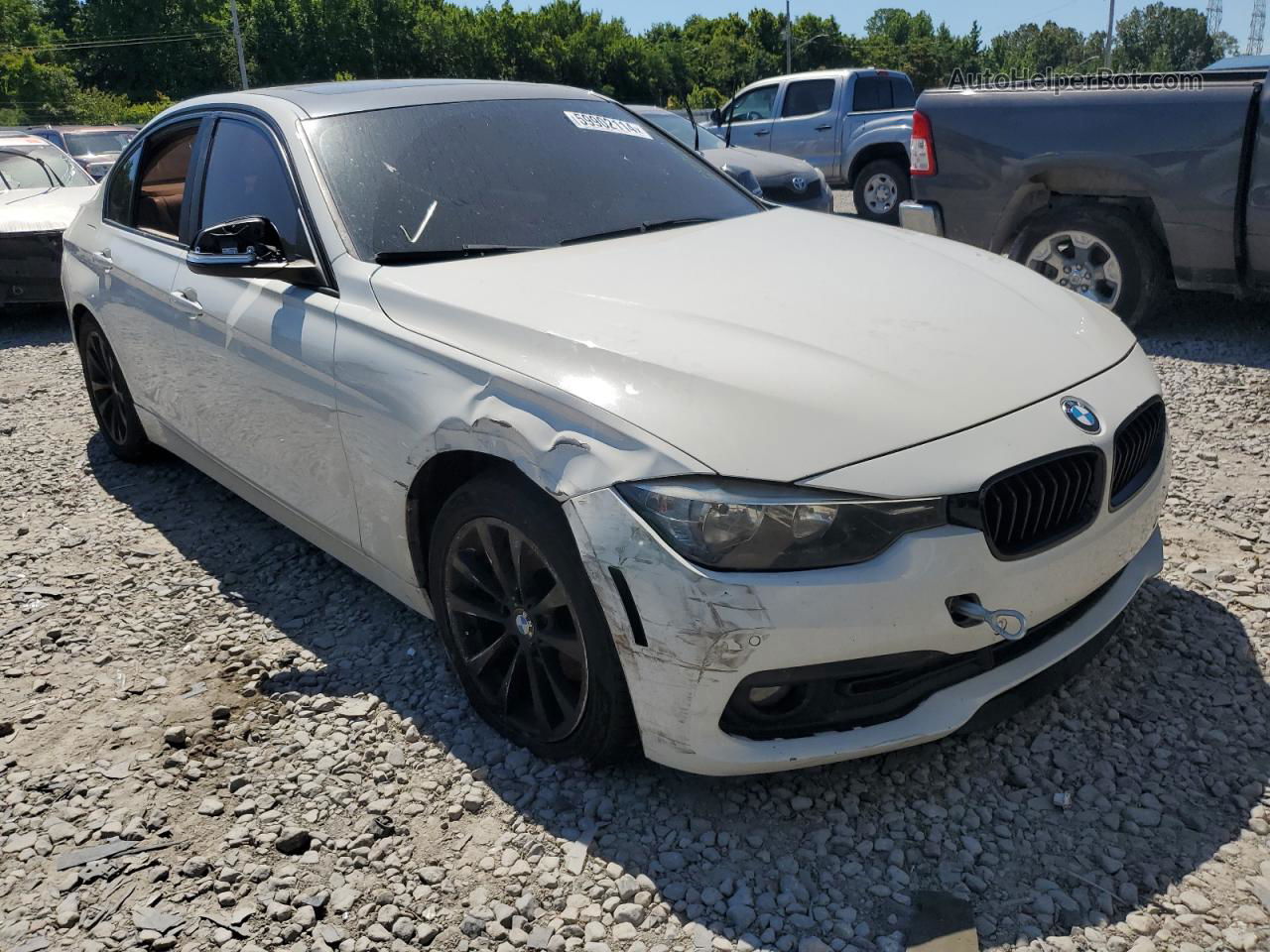 2016 Bmw 320 I White vin: WBA8A9C5XGK616246