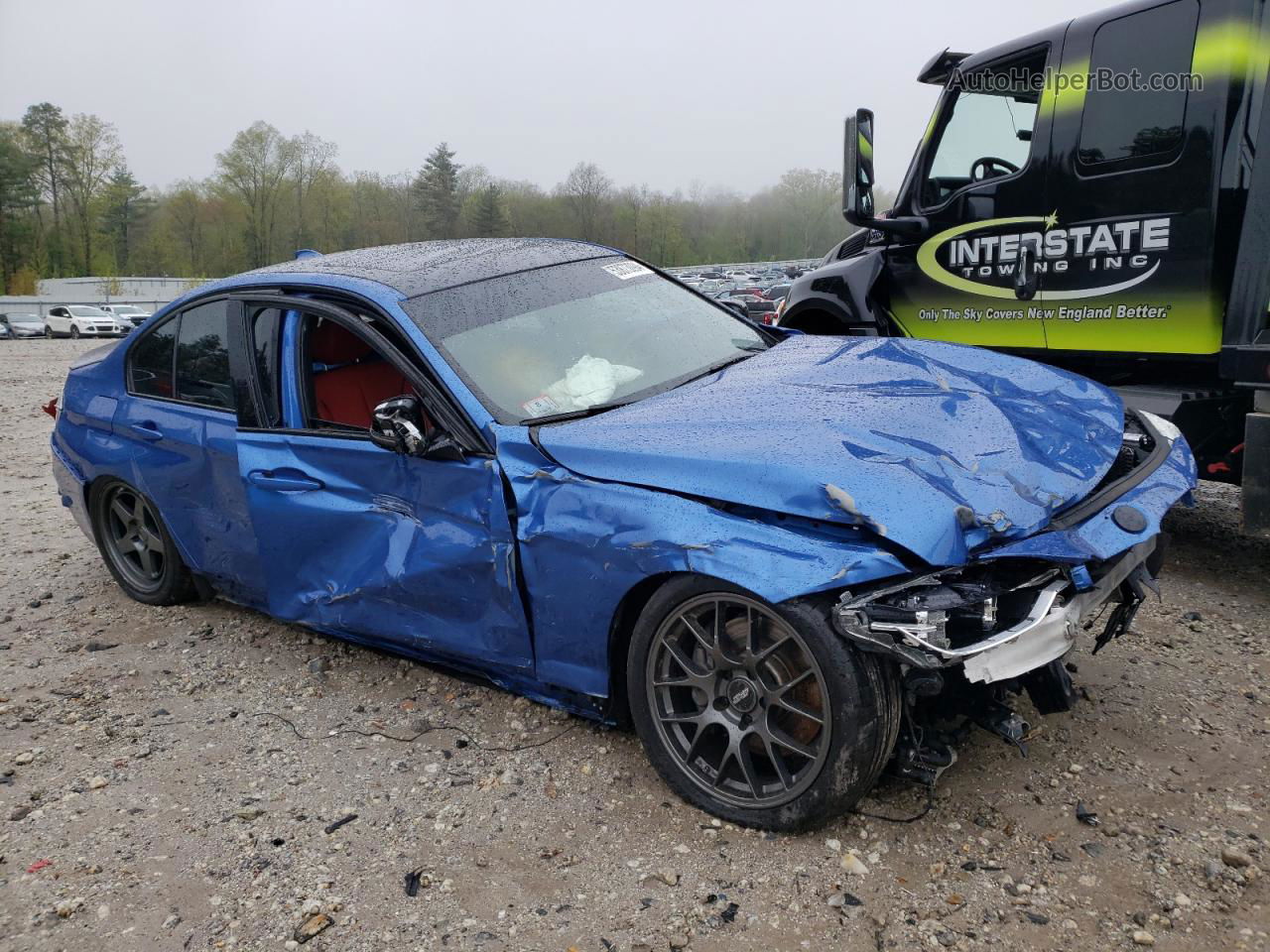 2016 Bmw 340 I Blue vin: WBA8B3C54GK383961