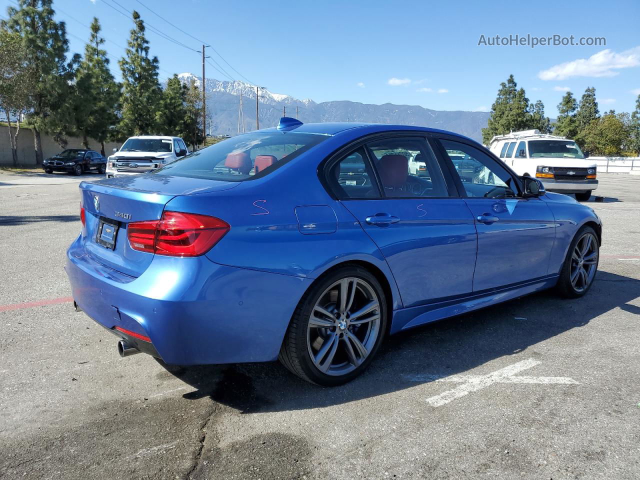 2016 Bmw 340 I Синий vin: WBA8B3C56GK383721