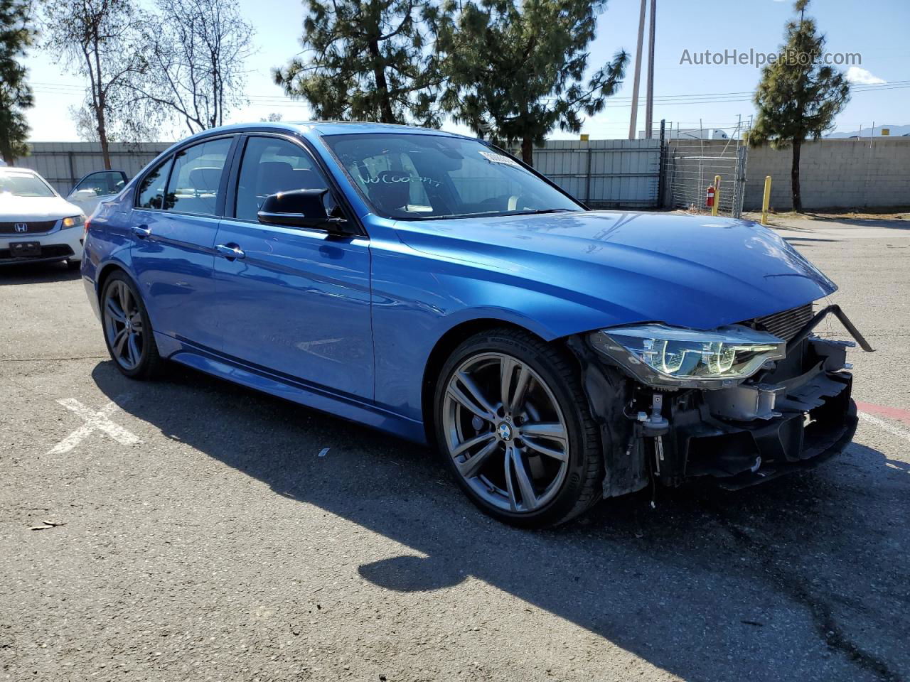 2016 Bmw 340 I Синий vin: WBA8B3C56GK383721