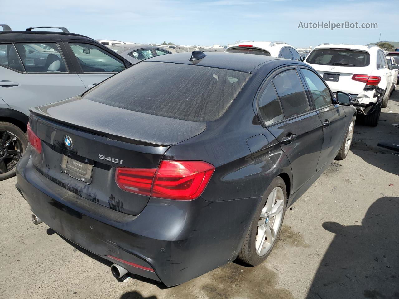 2016 Bmw 340 I Black vin: WBA8B3G53GNT92644