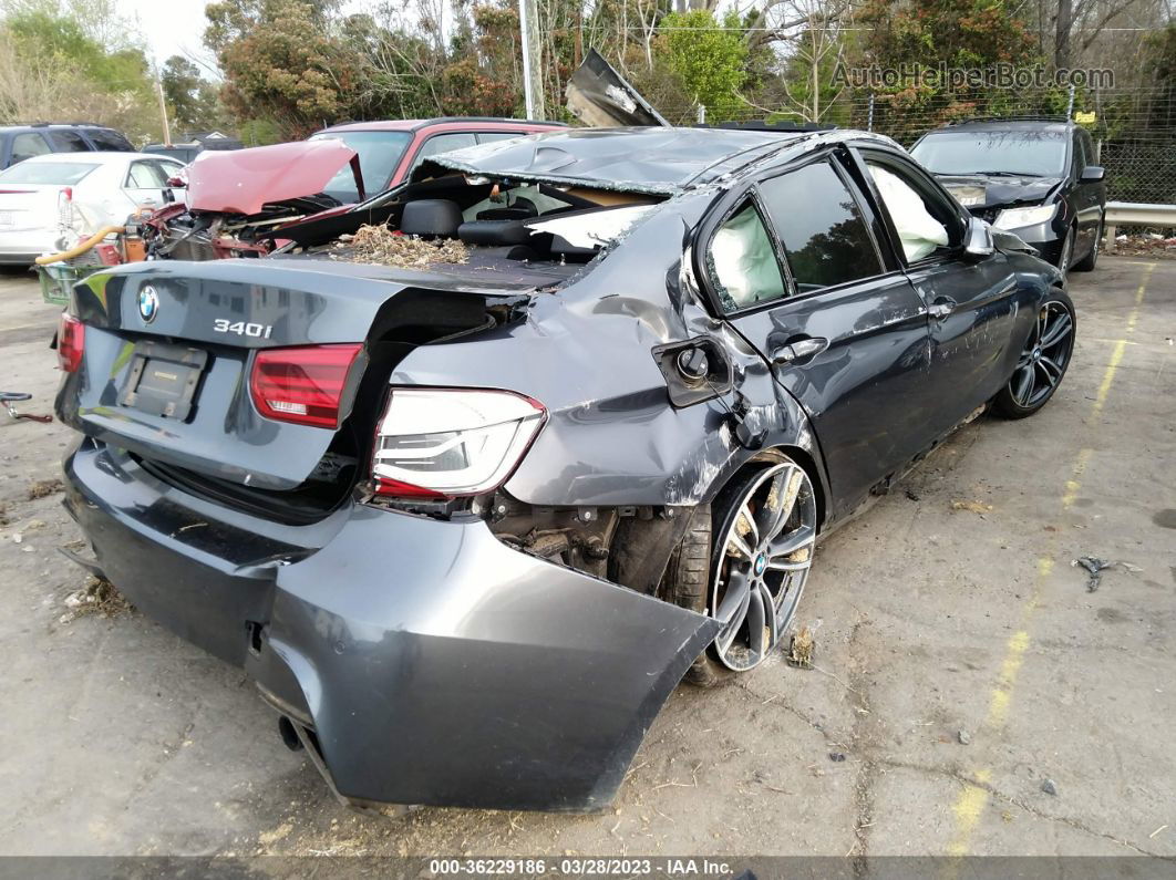 2016 Bmw 3 Series 340i Gray vin: WBA8B3G56GNA92650