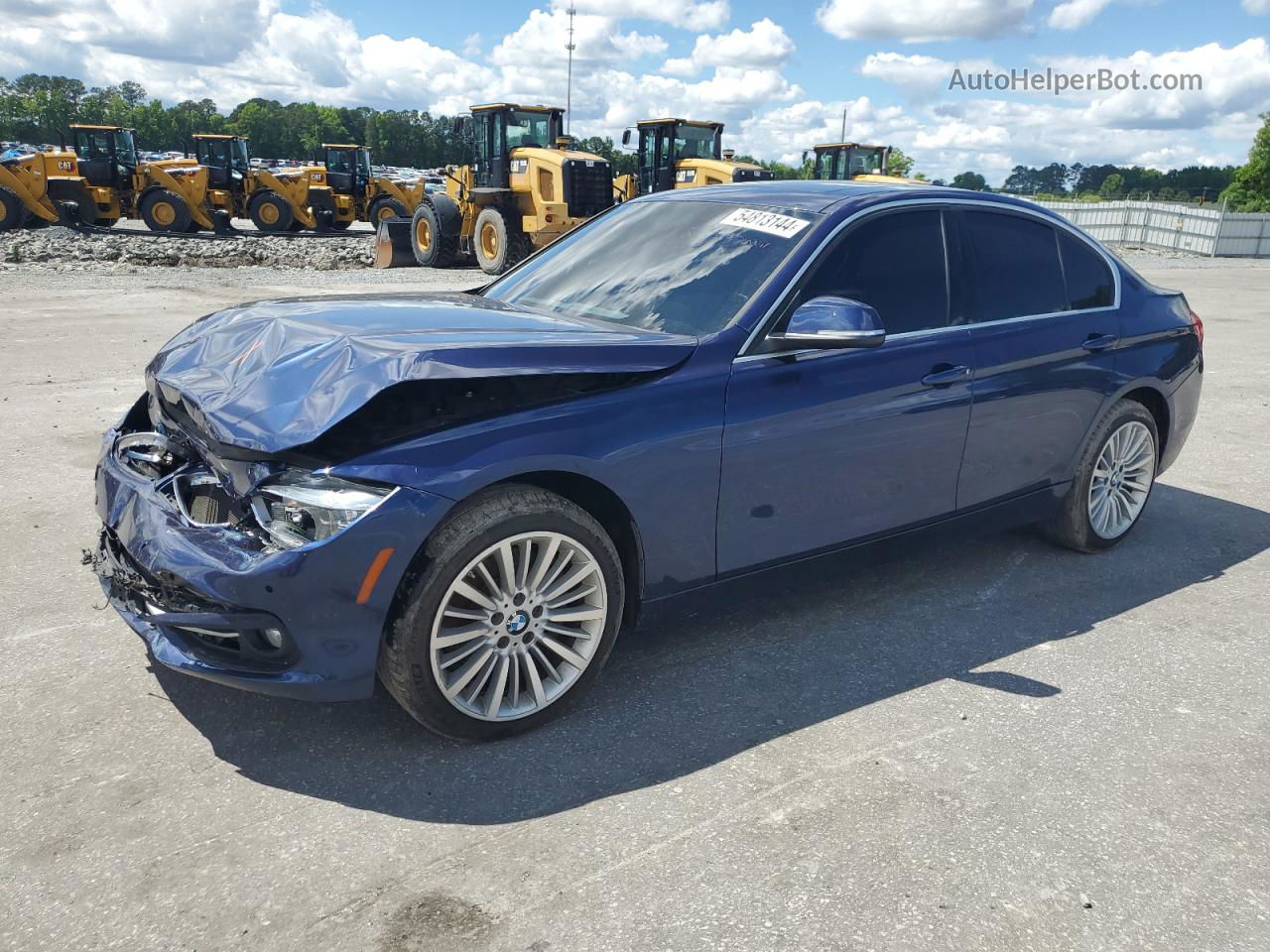 2016 Bmw 340 I Blue vin: WBA8B3G56GNT62263