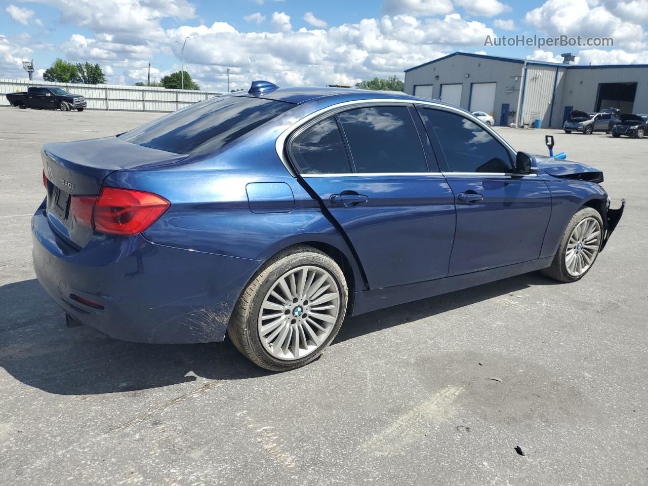 2016 Bmw 340 I Blue vin: WBA8B3G56GNT62263