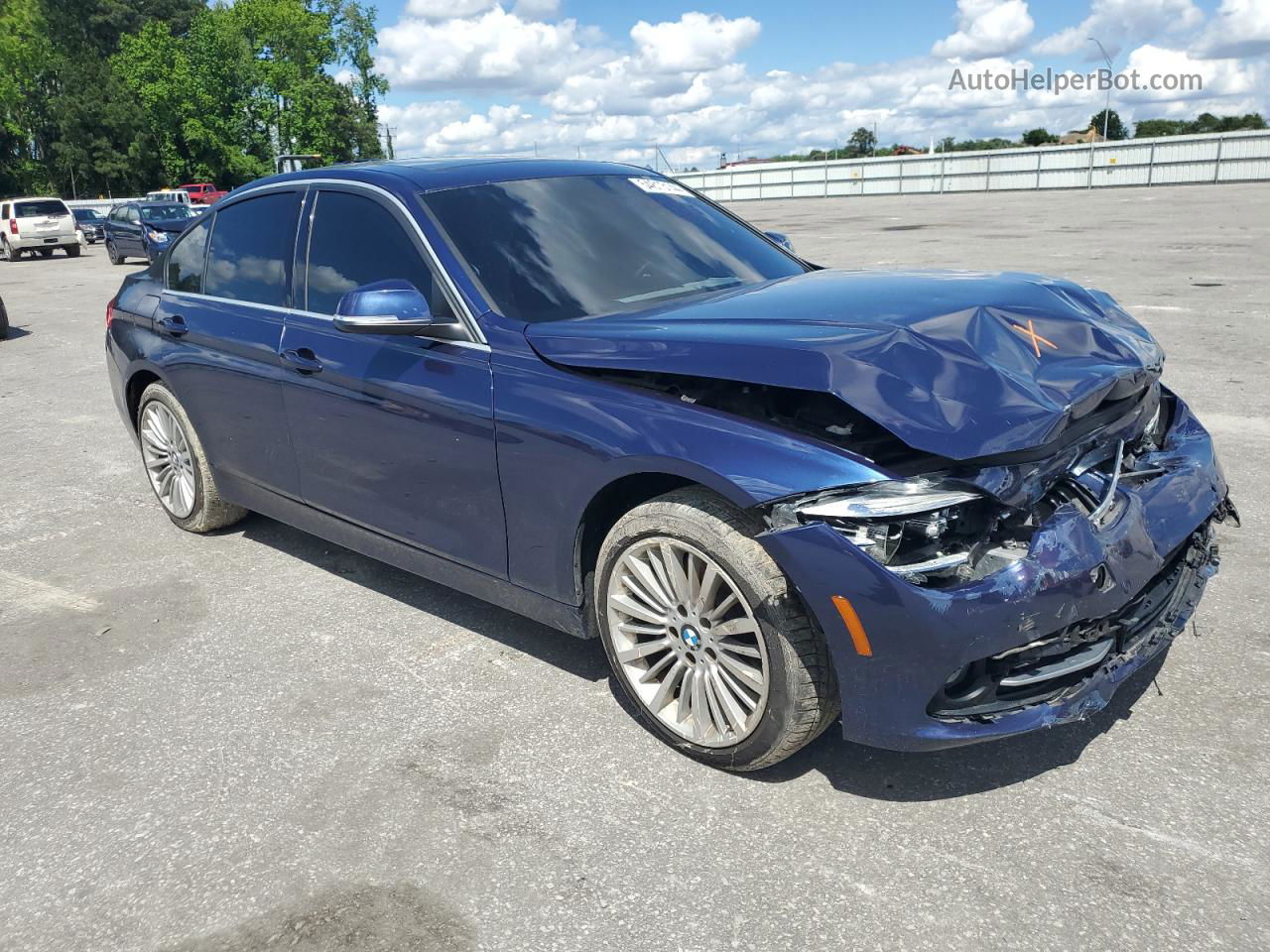 2016 Bmw 340 I Blue vin: WBA8B3G56GNT62263