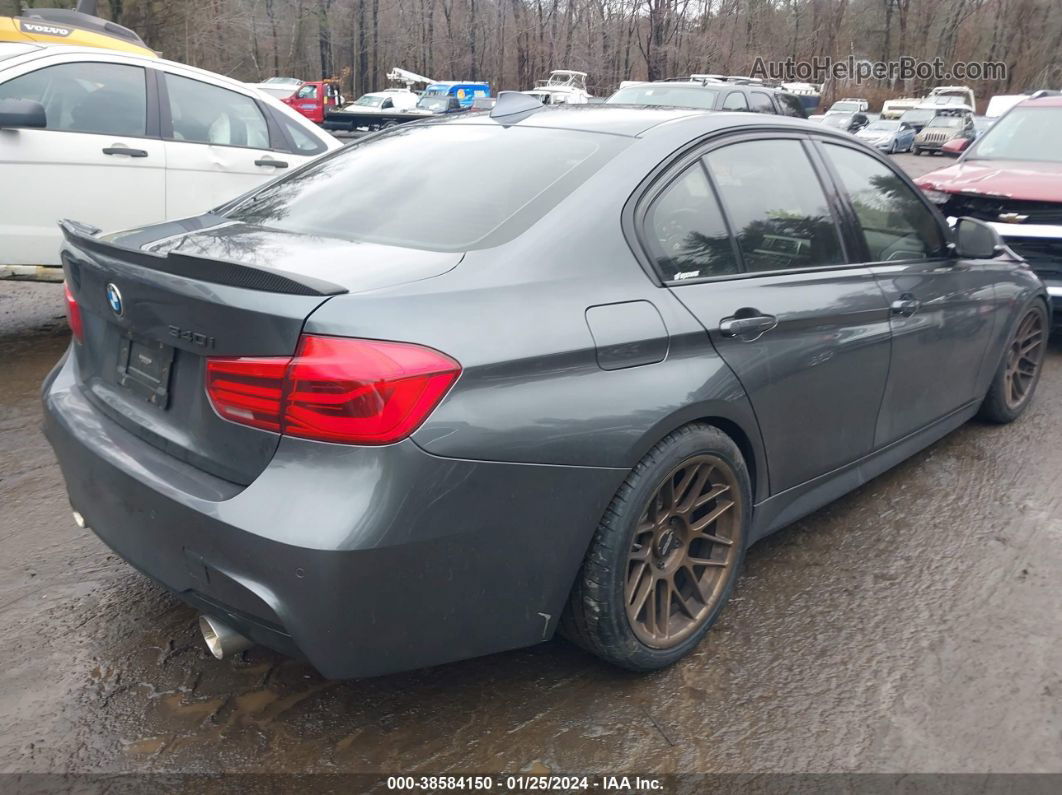 2017 Bmw 340i Xdrive Gray vin: WBA8B7C39HA190296