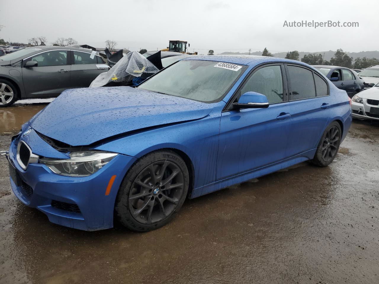 2016 Bmw 340 Xi Blue vin: WBA8B7C51GK487136