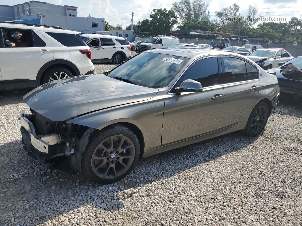 2017 Bmw 340 Xi Gray vin: WBA8B7C56HK806502