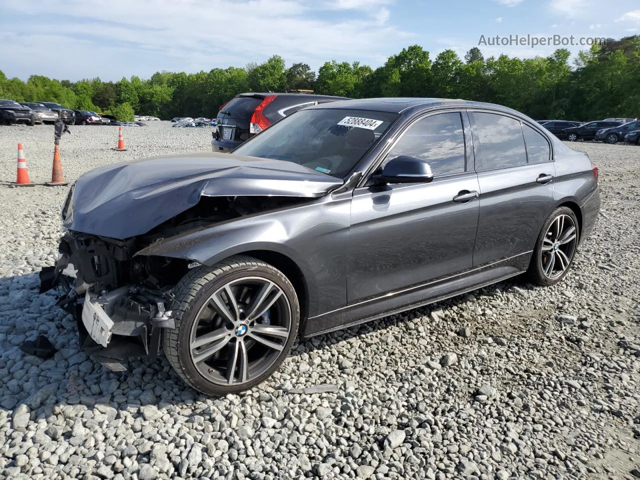 2016 Bmw 340 Xi Gray vin: WBA8B7C59GK368573