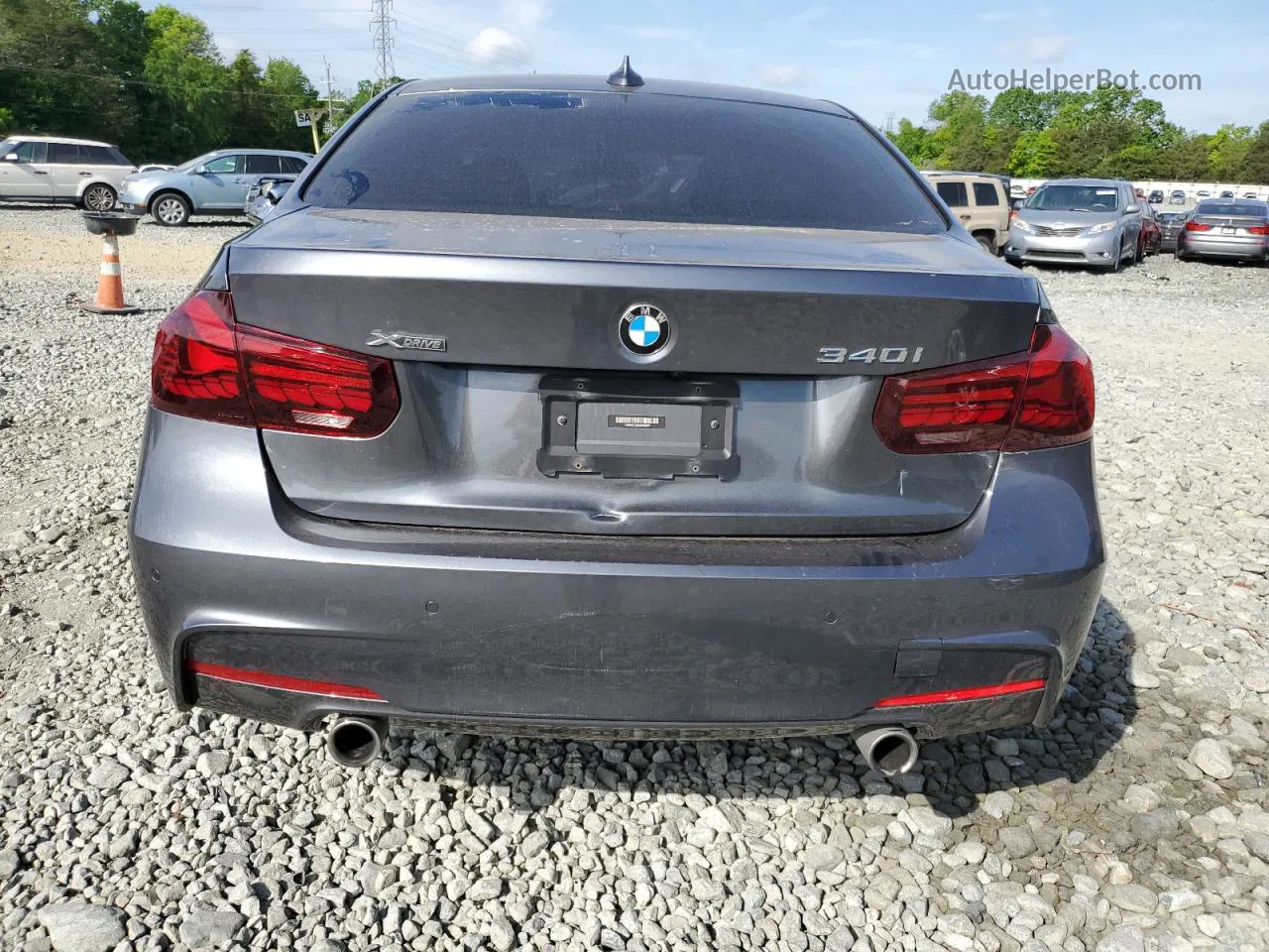 2016 Bmw 340 Xi Gray vin: WBA8B7C59GK368573