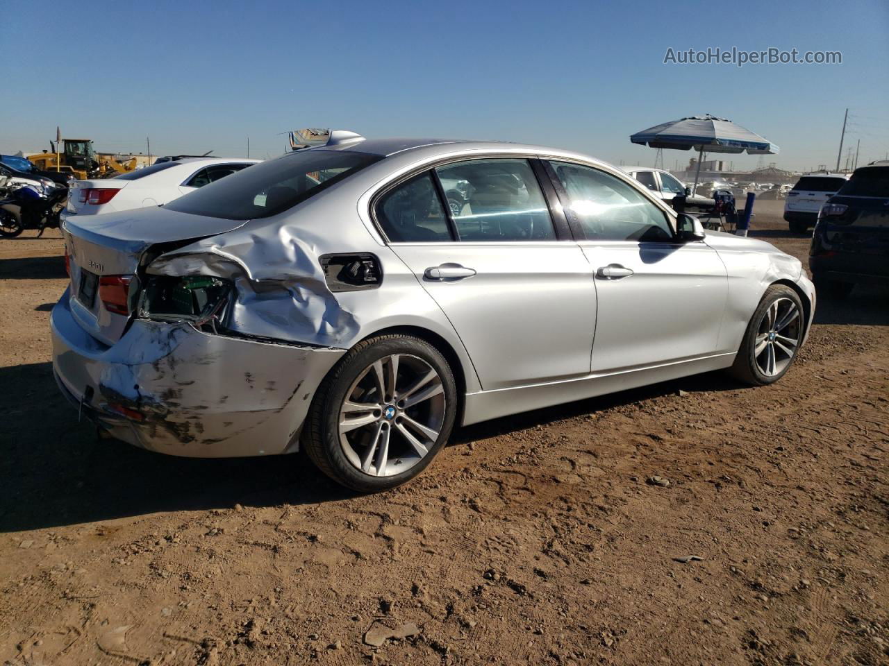 2017 Bmw 340 Xi Silver vin: WBA8B7G36HNU37695