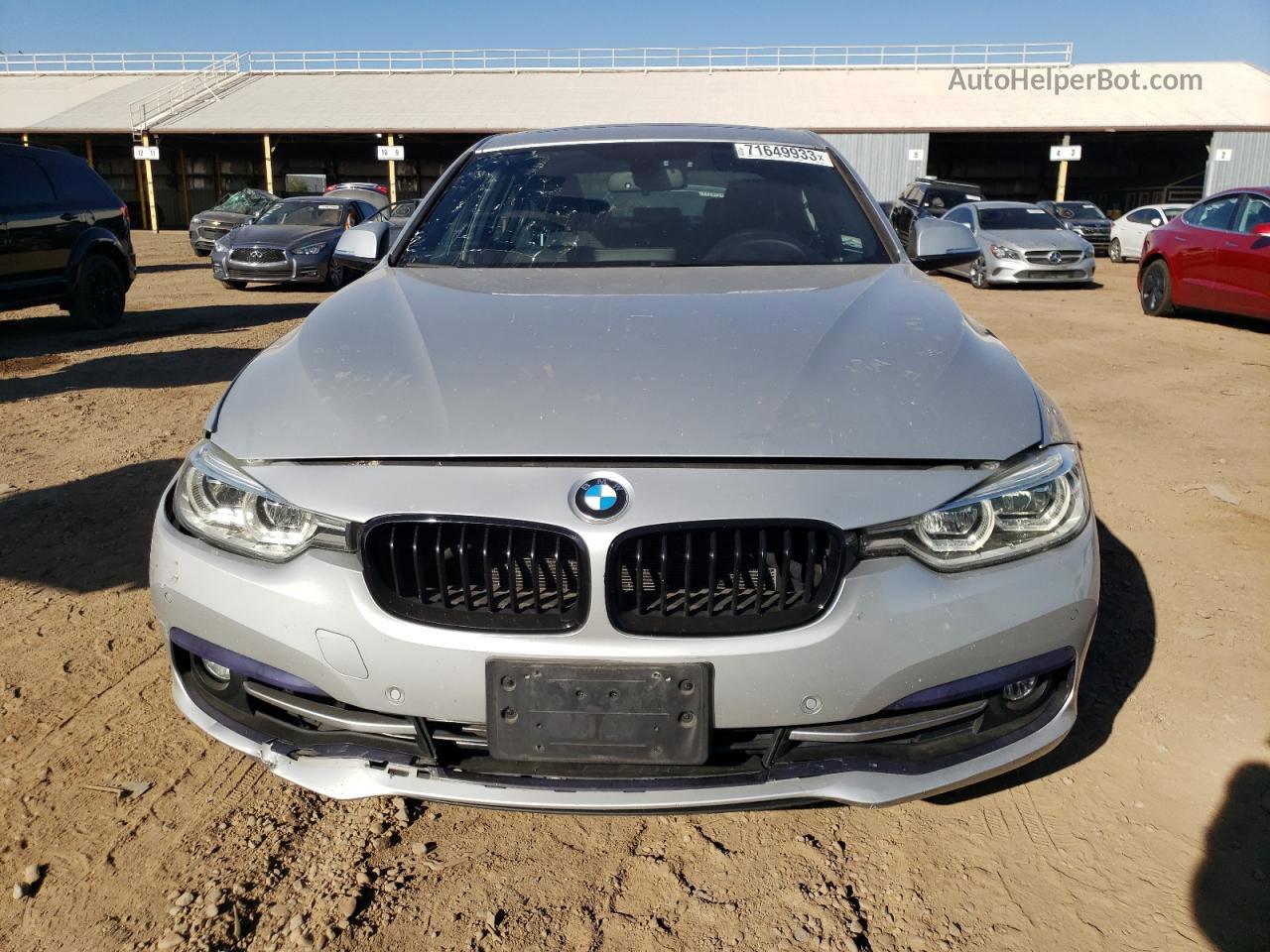 2017 Bmw 340 Xi Silver vin: WBA8B7G36HNU37695