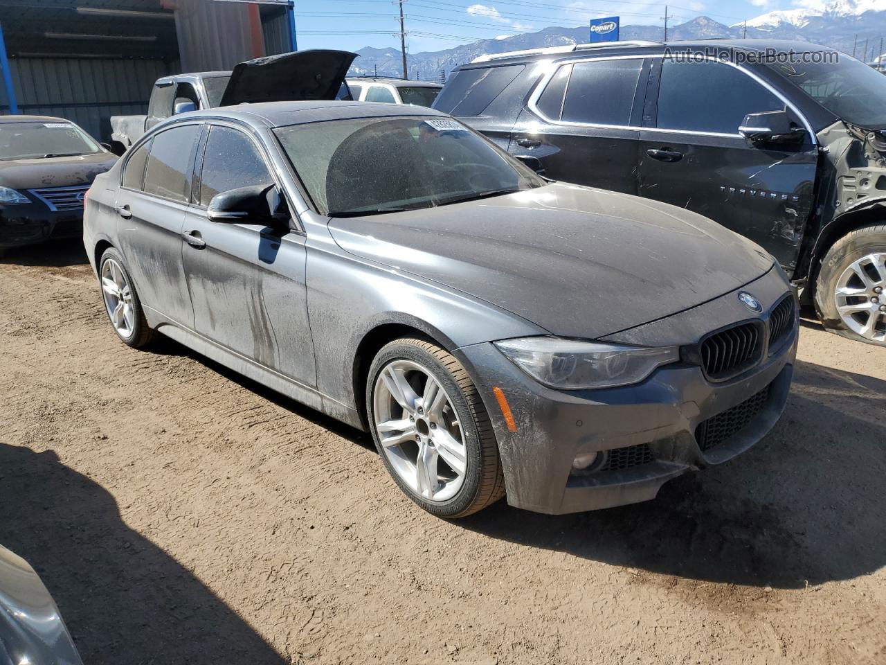 2017 Bmw 340 Xi Gray vin: WBA8B7G38HNT71053