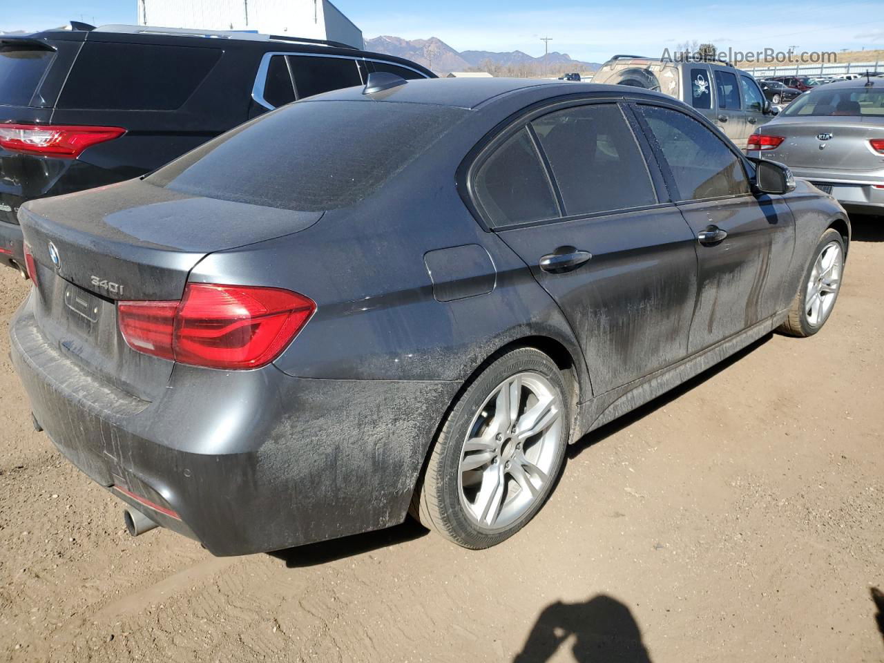 2017 Bmw 340 Xi Gray vin: WBA8B7G38HNT71053