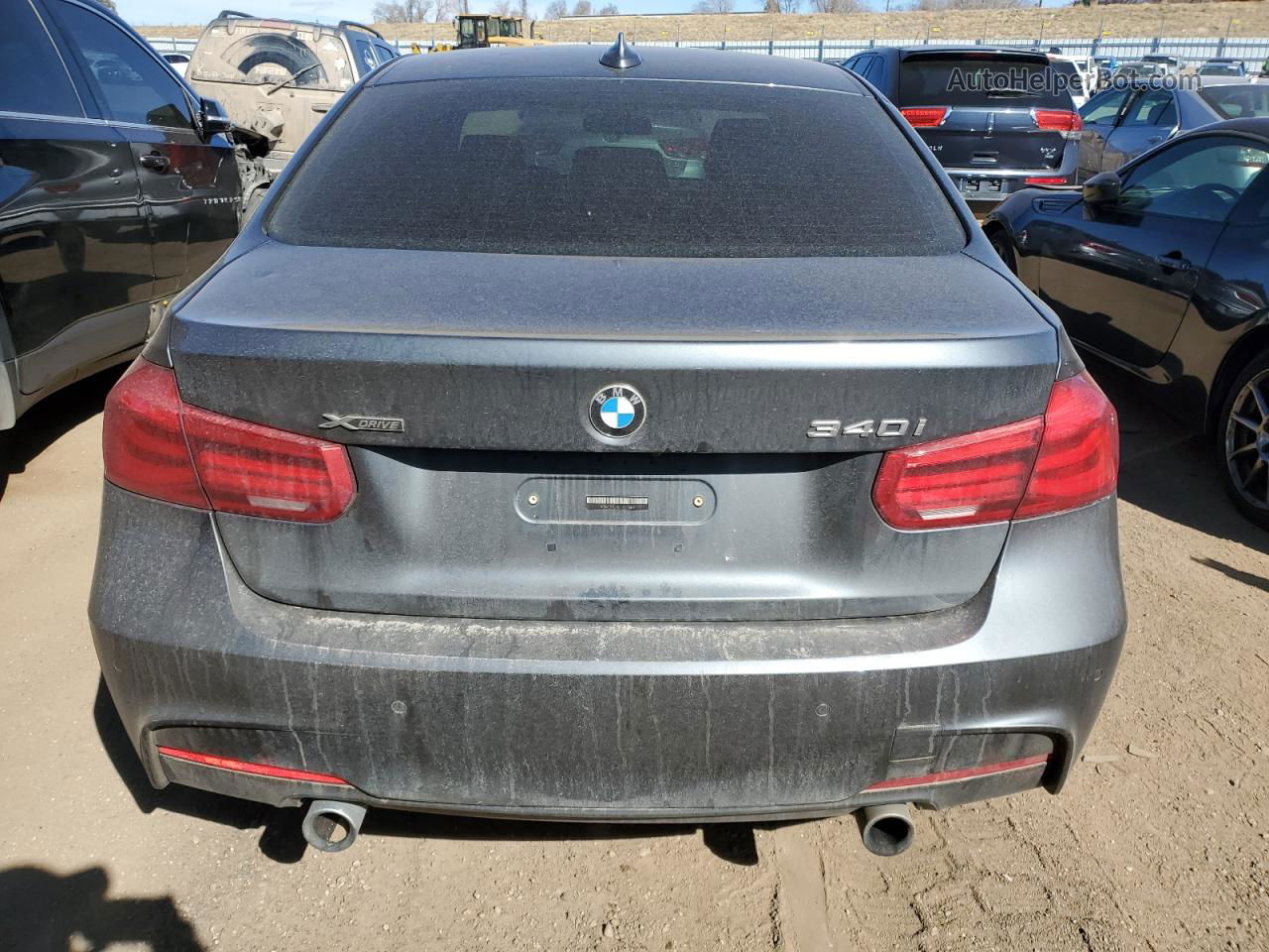 2017 Bmw 340 Xi Gray vin: WBA8B7G38HNT71053