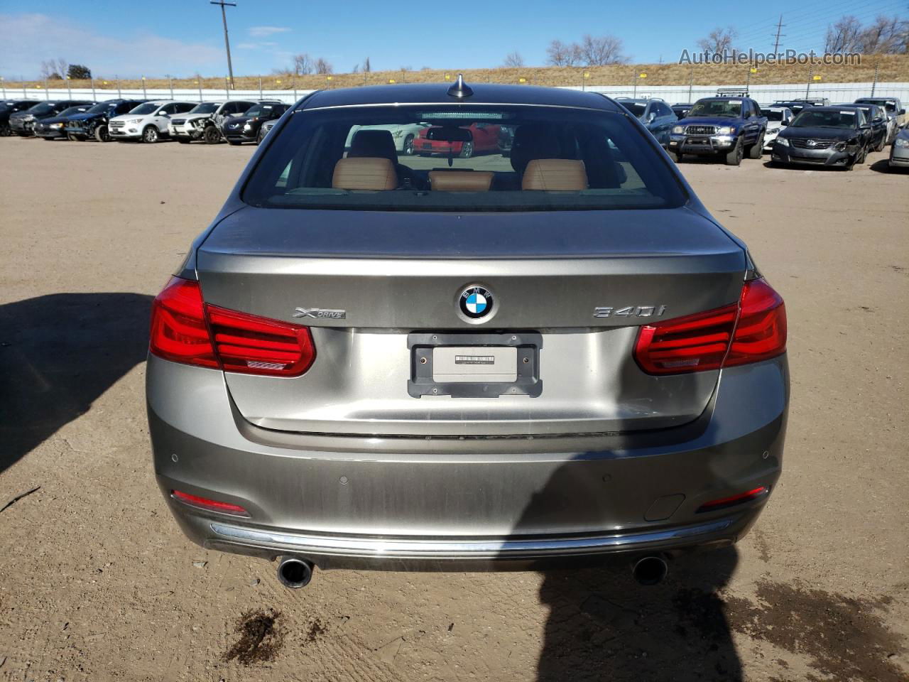 2016 Bmw 340 Xi Gray vin: WBA8B7G51GNT14516