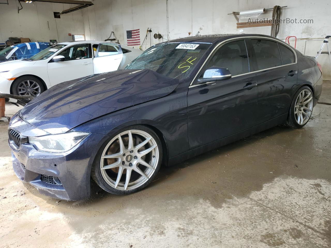 2016 Bmw 340 Xi Blue vin: WBA8B7G51GNT95307