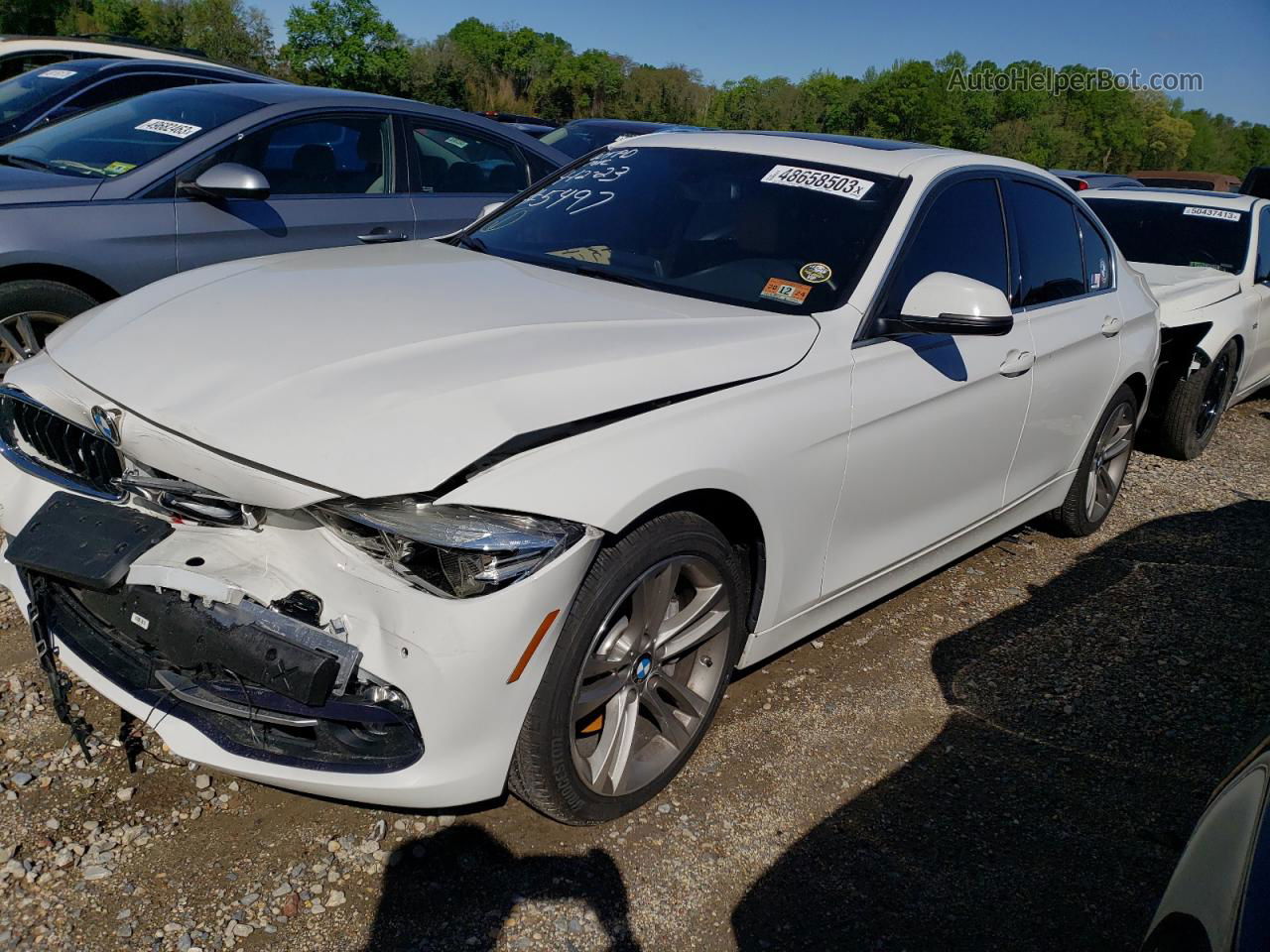 2016 Bmw 340 Xi White vin: WBA8B7G55GNT14504