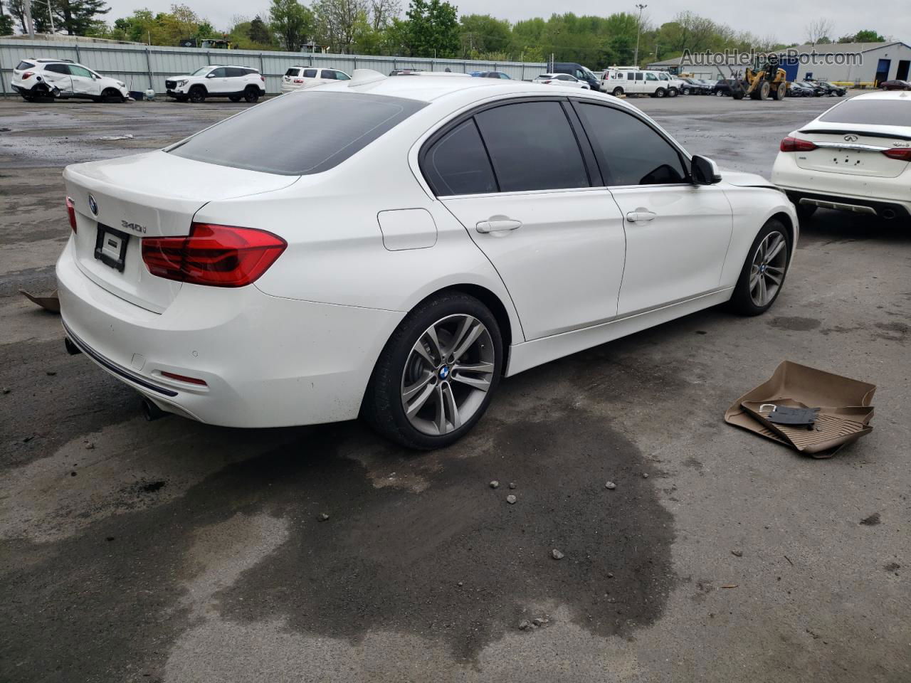 2016 Bmw 340 Xi White vin: WBA8B7G55GNT14504