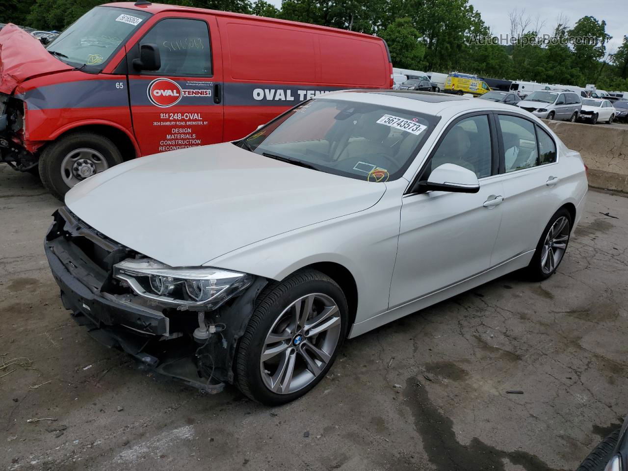 2016 Bmw 340 Xi White vin: WBA8B7G57GNT14391