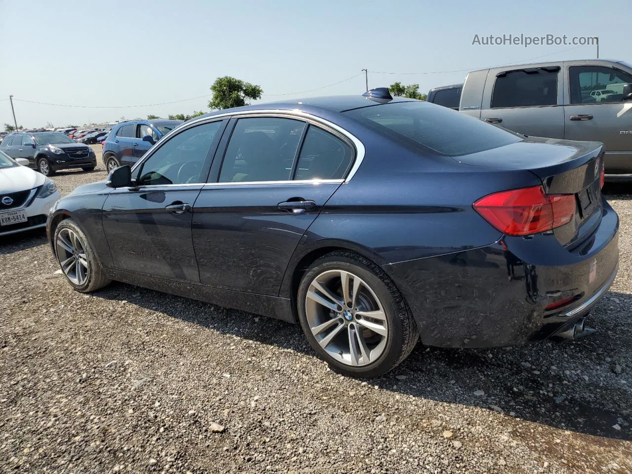 2017 Bmw 330 I Blue vin: WBA8B9C36HK886135