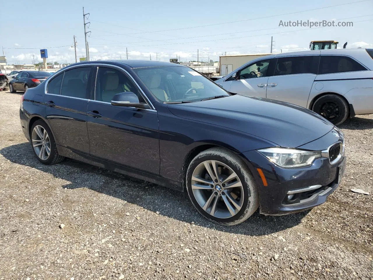 2017 Bmw 330 I Blue vin: WBA8B9C36HK886135