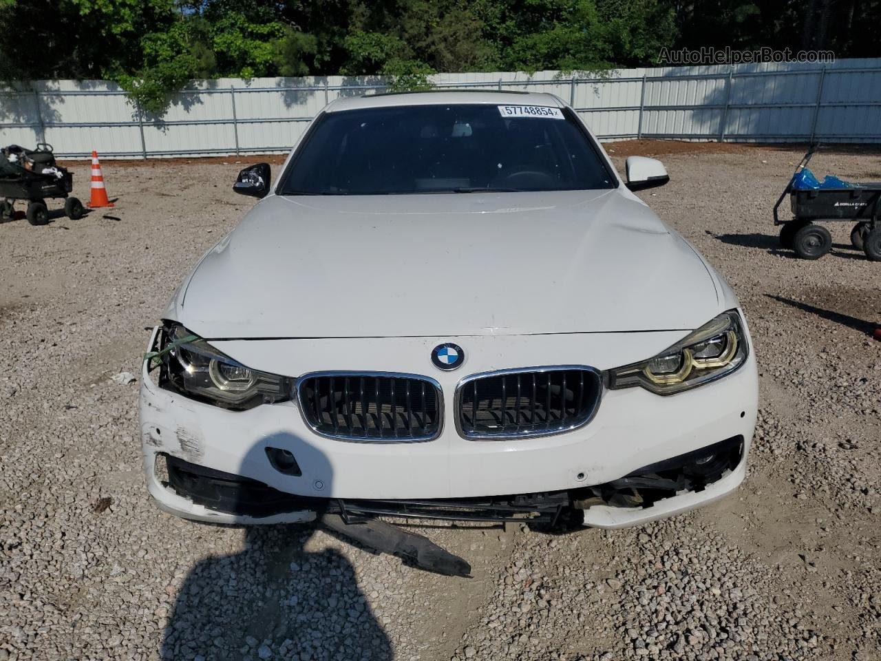 2017 Bmw 330 I White vin: WBA8B9C38HK885181