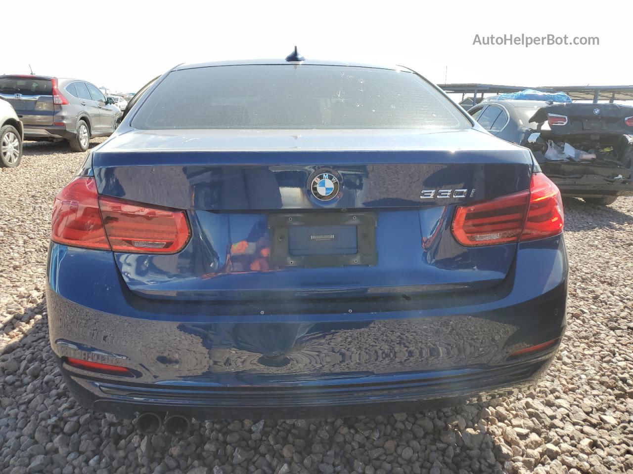 2017 Bmw 330 I Blue vin: WBA8B9C50HK676325