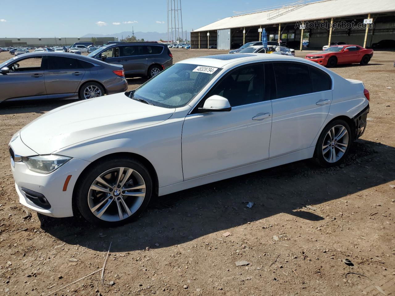 2017 Bmw 330 I White vin: WBA8B9C54HK676084