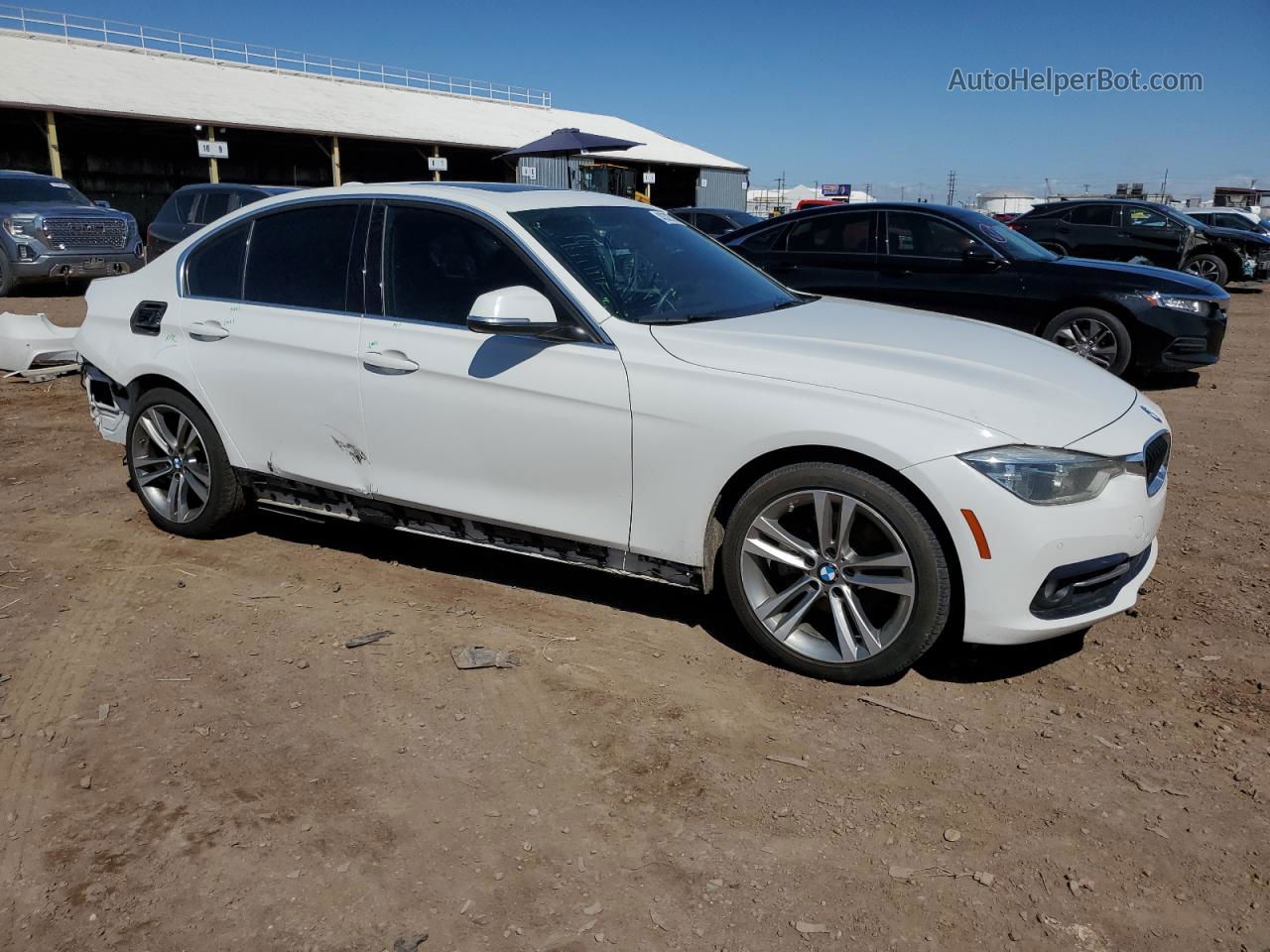 2017 Bmw 330 I White vin: WBA8B9C54HK676084