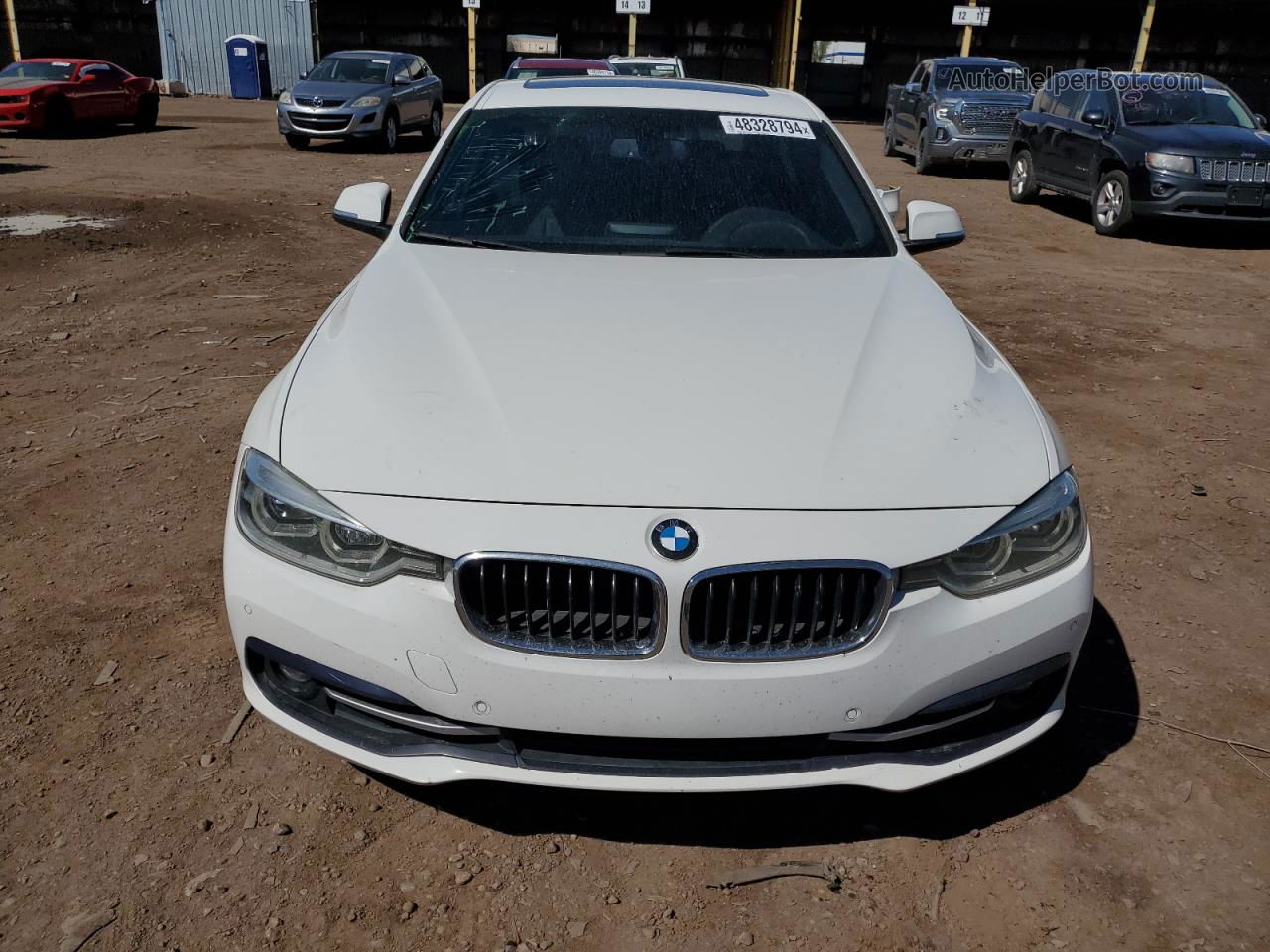 2017 Bmw 330 I White vin: WBA8B9C54HK676084