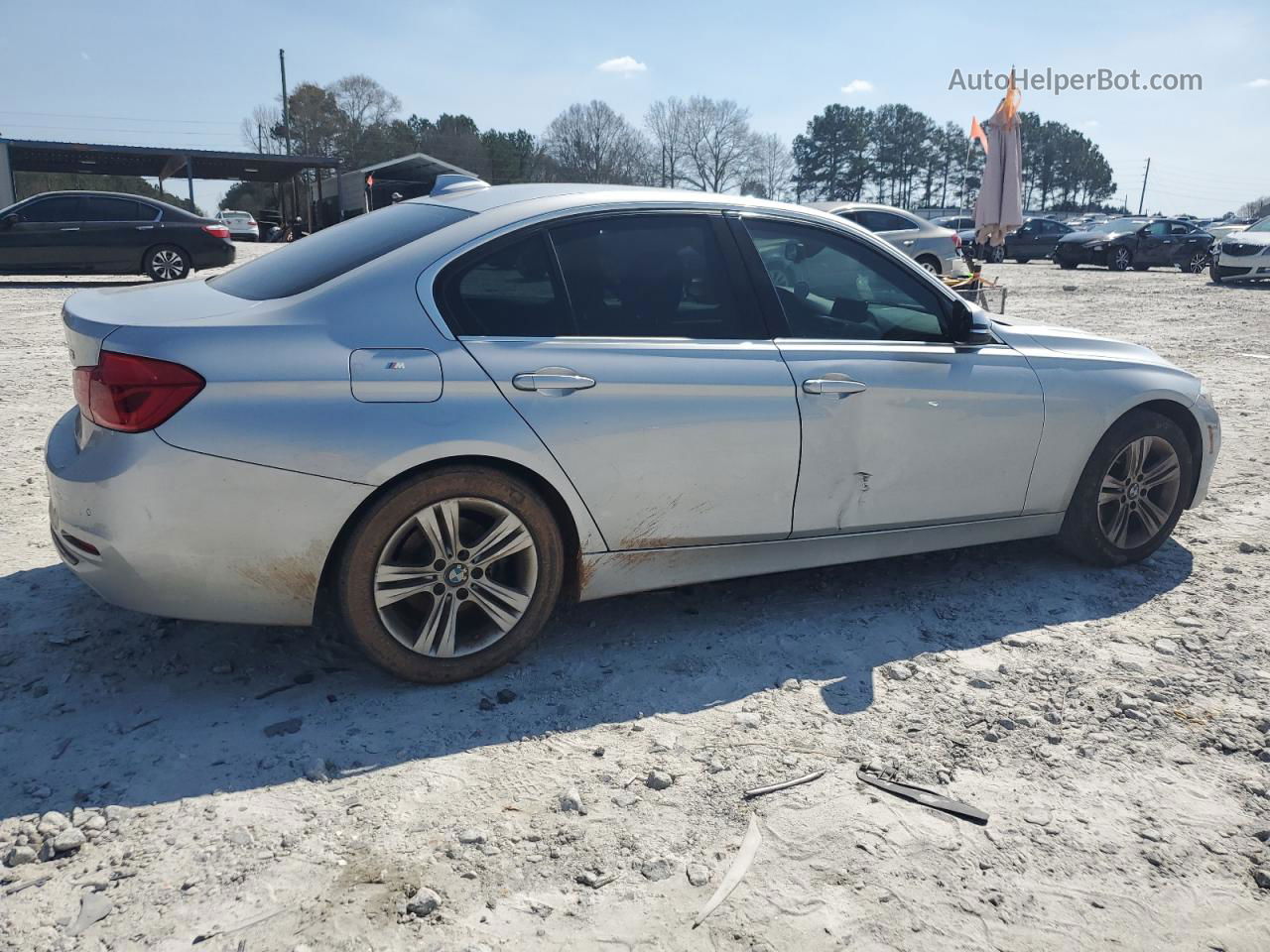 2017 Bmw 330 I Silver vin: WBA8B9C55HK884572