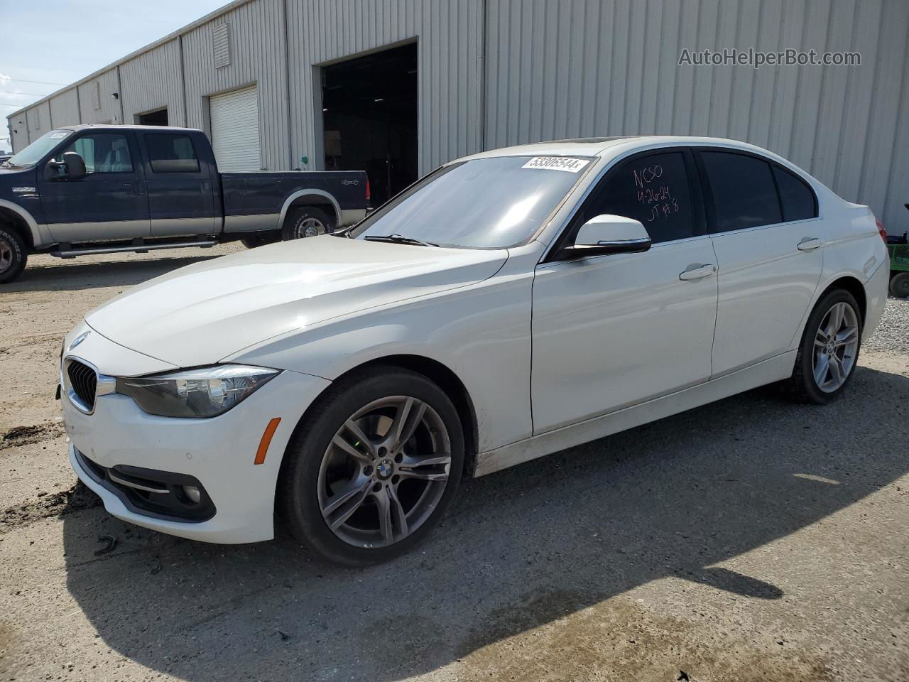 2017 Bmw 330 I White vin: WBA8B9C56HK884564