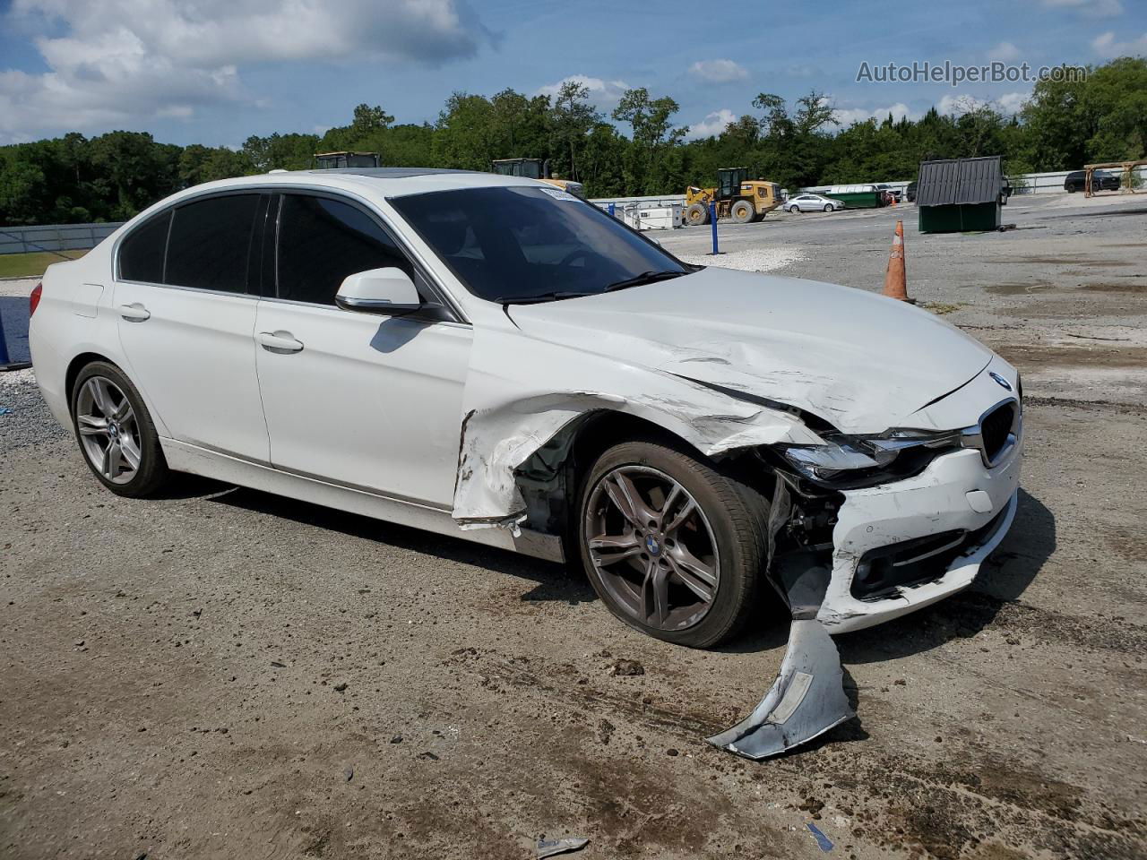 2017 Bmw 330 I White vin: WBA8B9C56HK884564