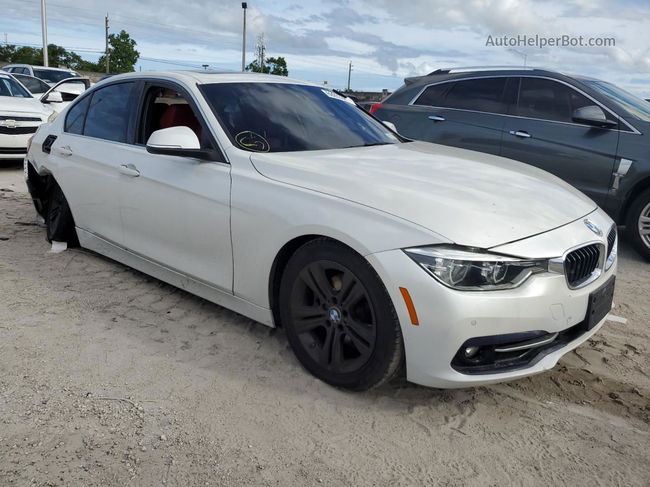 2017 Bmw 330 I White vin: WBA8B9G30HNU53080